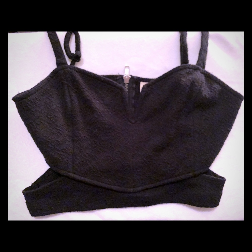 LA Hearts Black Crop Top